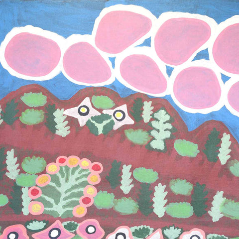 Daisy Napaltjarri Jugadai TDNJ502 original Australian Aboriginal artwork at Tingari Arts detail view