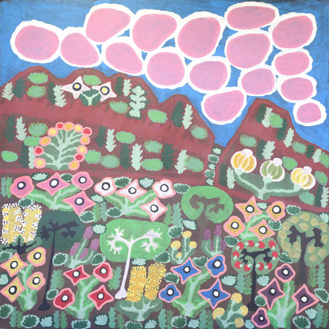 Daisy Napaltjarri Jugadai TDNJ502 original Australian Aboriginal artwork at Tingari Arts
