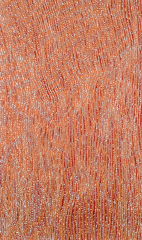 George Ward Tjungurrayi GWT801 Tingari 153cm x 91cm original Australian Aboriginal artwork at Tingari Arts vertical view 001