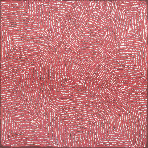 George Ward Tjungurrayi TGWT701 Tingari 121cm x 121cm original Australian Aboriginal artwork at Tingari Arts