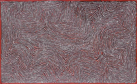 George Ward Tjungurrayi TGWT702 Tingari and Sandhill Country 153cm x 91cm original Australian Aboriginal artwork at Tingari Arts horizontal view 001