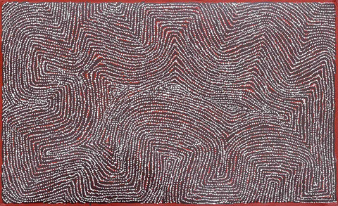 George Ward Tjungurrayi TGWT702 Tingari and Sandhill Country 153cm x 91cm original Australian Aboriginal artwork at Tingari Arts horizontal view 002