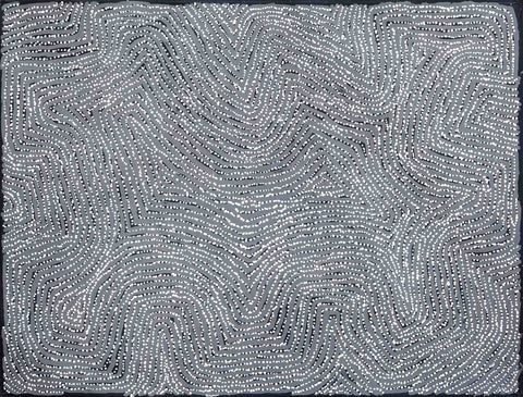 George Ward Tjungurrayi TGWT704 Tingari & Sandhill Country 121cm x 91cm original Australian Aboriginal artwork at Tingari Arts horizontal view
