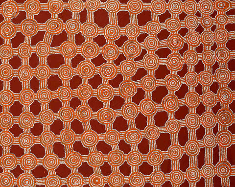 Gregory Williams Tjapanardi TGRWT803125 Minna Minna 153cm x 91cm original Australian Aboriginal artwork at Tingari Arts horizontal view 001