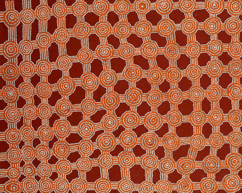 Gregory Williams Tjapanardi TGRWT803125 Minna Minna 153cm x 91cm original Australian Aboriginal artwork at Tingari Arts horizontal view 002