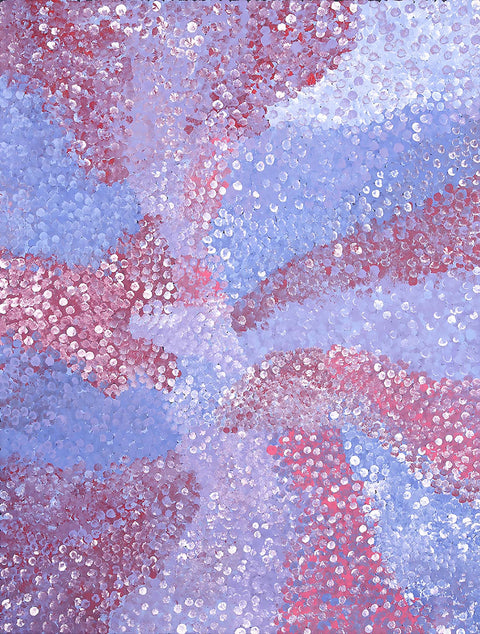 Mitjili Napurrula LMMN0205 Watiya 183cmx121cm original Australian Aboriginal artwork at Tingari Arts vertical view