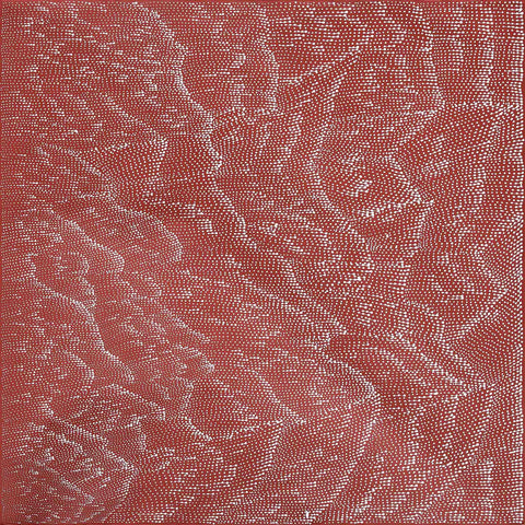 Lilly Kelly Napangardi TLKN607 Wind & rain soaked Sandhills 121cm x 121cm original Australian Aboriginal artwork at Tingari Arts 002
