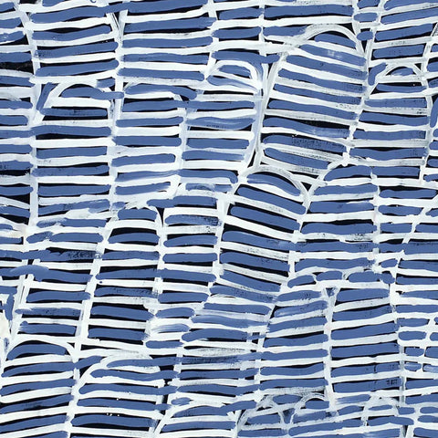 Minnie Motorcar Apwerle TMPW502 Awelye (Body Painting) 121cm x 121cm original Australian Aboriginal artwork at Tingari Arts detail view 001