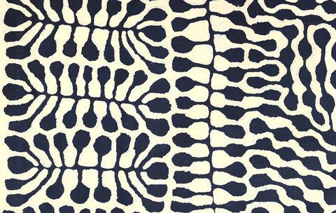 Mitjili Napurrula LMMN0205 Watiya 183cmx121cm original Australian Aboriginal artwork at Tingari Arts detail view