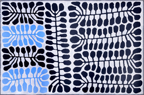 Mitjili Napurrula TMN316 Watiya 121cmx91cm original Australian Aboriginal artwork at Tingari Arts horizontal view