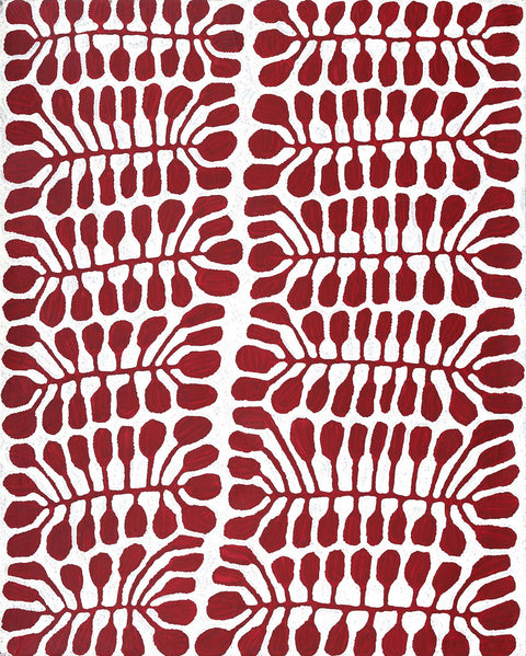 Mitjili Napurrula TMN333 Watiya 153cm x 121cm original Australian Aboriginal artwork at Tingari Arts vertical view