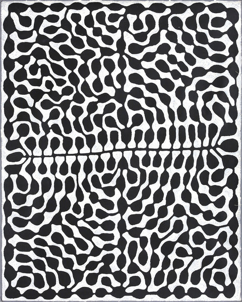 Mitjili Napurrula TMN423 Watiya 153cmx121cm original Australian Aboriginal artwork at Tingari Arts vertical view