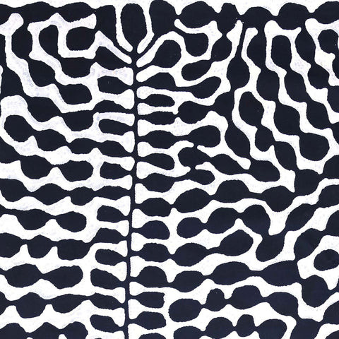 Mitjili Napurrula TMN432 Watiya 153cm x 153cm original Australian Aboriginal artwork at Tingari Arts detail view