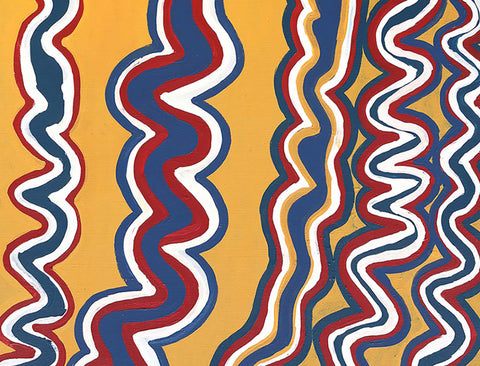 Narputta Nangala KNN02044 Lake MacDonald Range 121cmx91cm original Australian Aboriginal artwork at Tingari Arts horizontal view 002