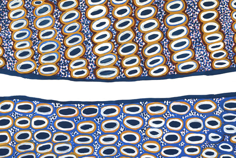 Narputta Nangala KNN02053 Rockholes at Karrkurutinytja 183cm x 121cm original Australian Aboriginal artwork at Tingari Arts detail view 001