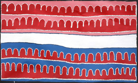 Narputta Nangala TNN201 Talii and Lake MacDonald original Australian Aboriginal artwork at Tingari Arts horizontal view 001