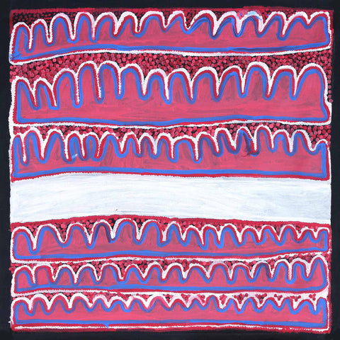 Narputta Nangala TNN302 Karrkurutinytja - My Father’s Country 91cm x 91cm original Australian Aboriginal artwork at Tingari Arts