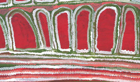 Narputta Nangala TNN505 Karrkurutinytja 61cm x 37cm original Australian Aboriginal artwork at Tingari Arts detail view