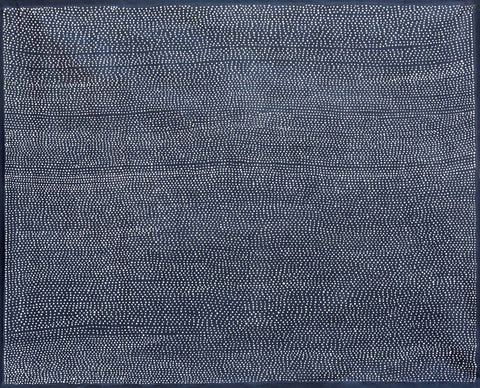 Pansy Napangati TPN316 Hail in my father's country 153cmx121cm original Australian Aboriginal artwork at Tingari Arts horizontal view