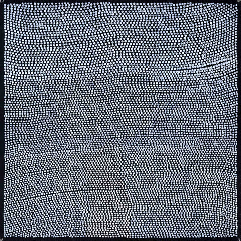 Pansy Napangati TPN409 Hail Dreaming at Ilpili 121cmx121cm original Australian Aboriginal artwork at Tingari Arts horizontal view