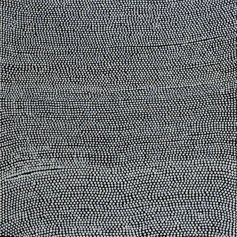 Pansy Napangati TPN409 Hail Dreaming 121cm x 121cm original Australian Aboriginal artwork at Tingari Arts horizontal view 001