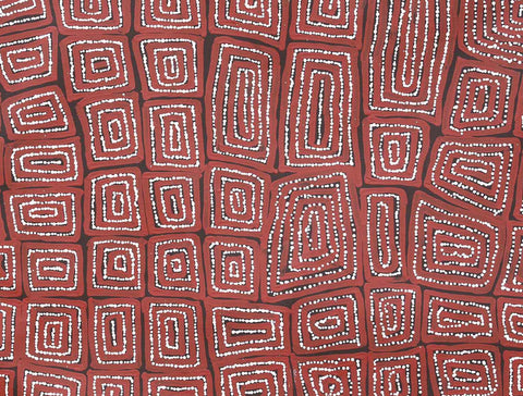 Thomas Tamayinya Tjapaltjarri TTT701 Tingari 121cm x 91cm original Australian Aboriginal artwork at Tingari Arts detail view