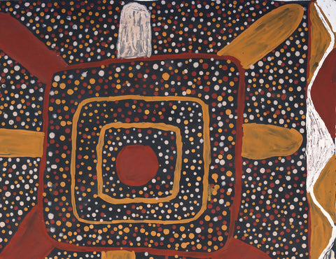 Timothy Cook 417-03 Jilamara, Milikapiti Melville Island 57cm x 74cm original Australian Aboriginal artwork at Tingari Arts detail view 001