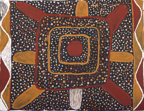 Timothy Cook 417-03 Jilamara, Milikapiti Melville Island 57cm x 74cm original Australian Aboriginal artwork at Tingari Arts horizontal view 001