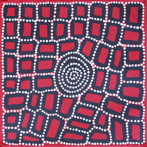 Walala Tjapaltjarri TWT1608-8 Tingari Cycle 36cm x 36cm original Australian Aboriginal artwork at Tingari Arts 002