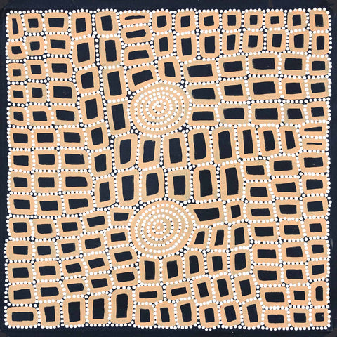 Walala Tjapaltjarri TWT1711-12 Tingari Cycle 61cm x 61cm original Australian Aboriginal artwork at Tingari Arts