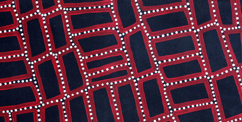 Walala Tjapaltjarri TWT 501 Tingari Cycle Tingari 121cm x 61cm original Australian Aboriginal artwork at Tingari Arts detail view