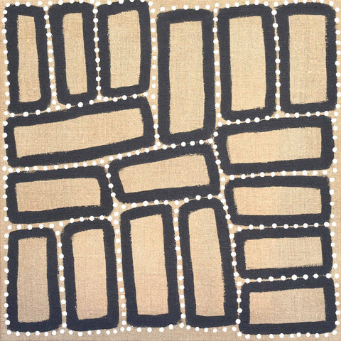 Walala Tjapaltjarri TWT728 Tingari Cycle 36cm x 36cm original Australian Aboriginal artwork at Tingari Arts