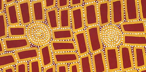 Walala Tjapaltjarri TWT827 original Australian Aboriginal artwork at Tingari Arts detail view