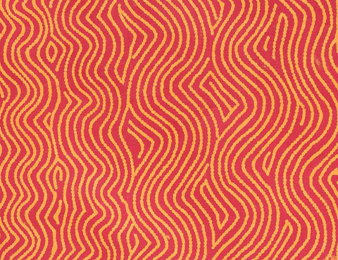 Warlimpirrnga Tjapaltjarri TWAT402 Tingari Cycle 121cm x 91cm original Australian Aboriginal artwork at Tingari Arts detail view