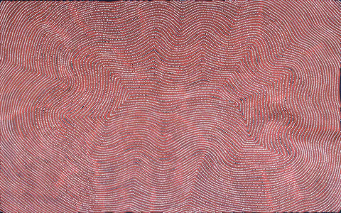 Warlimpirrnga Tjapaltjarri Lake Mackay TWAT804 Lake Mackay, Marua (WA) 183cm x 122cm original Australian Aboriginal artwork at Tingari horizontal view